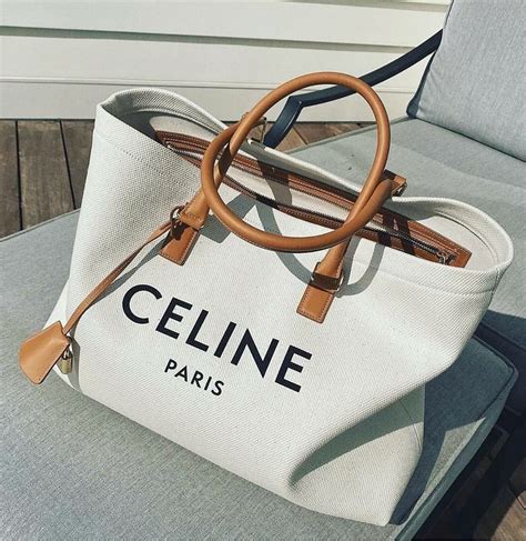 canvas celine tote bag|More.